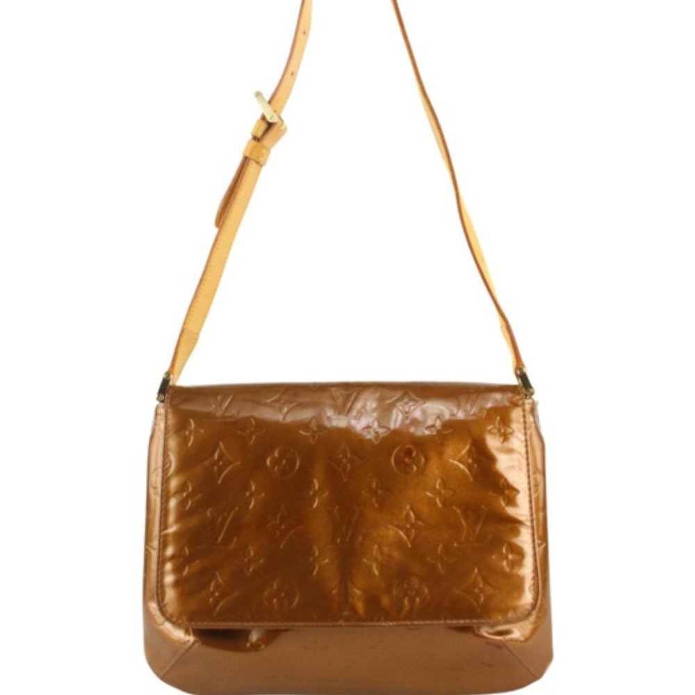 Louis Vuitton Bronze Monogram Vernis Copper Thompson Street Musette Flap Bag
